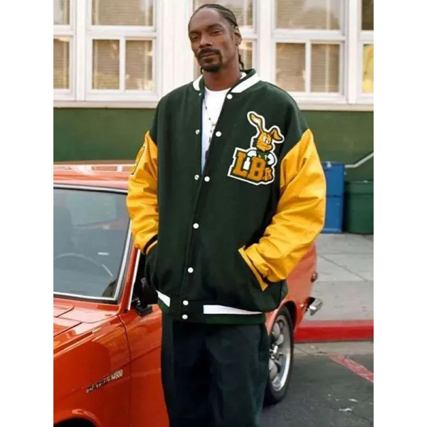 Snoop Dogg Iconic Long Beach Varsity Style Jacket Snoop Dogg Iconic Long Beach Varsity Style Jacket
