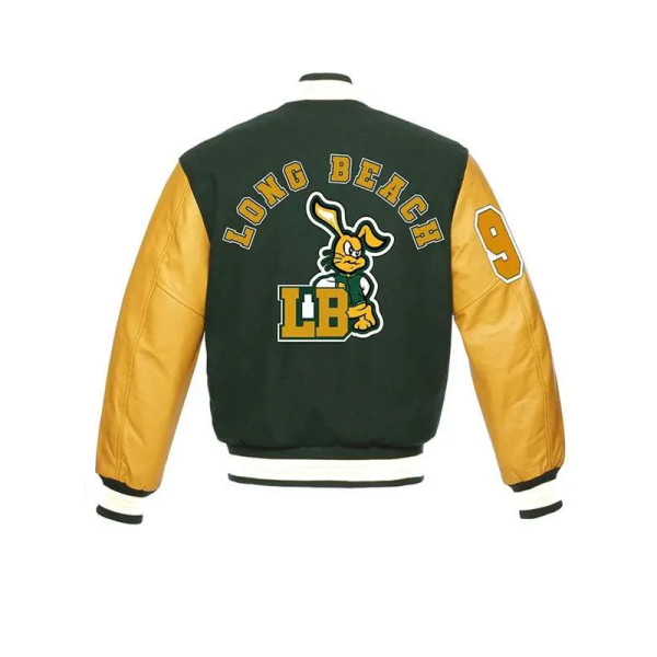 Snoop Dogg Iconic Long Beach Varsity Style Jacket Snoop Dogg Iconic Long Beach Varsity Style Jacket
