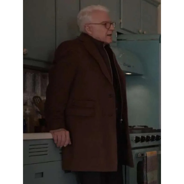 Steve Martin Casual Brown Coat from Only Murders Series Steve Martin Casual Brown Coat from Only Murders Series