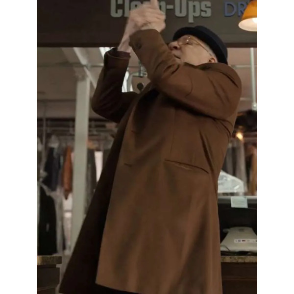 Steve Martin Casual Brown Coat from Only Murders Series Steve Martin Casual Brown Coat from Only Murders Series