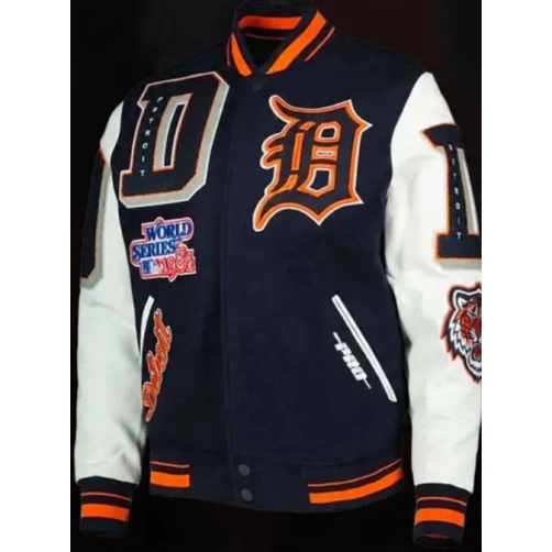 Mash Up Detroit Tigers Baseball Jacket Mash Up Detroit Tigers Baseball Jacket