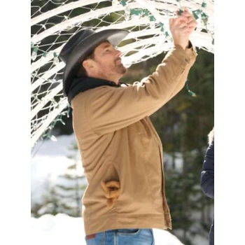 A Royal Montana Christmas 2025 Warren Christie Brown Jacket