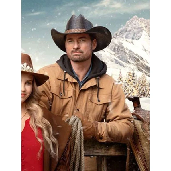 A Royal Montana Christmas 2025 Warren Christie Brown Jacket
