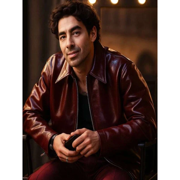 A Very Jonas Christmas Movie Joe Jonas Leather Jacket