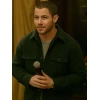 A Very Jonas Christmas Movie Nick Jonas Green Jacket