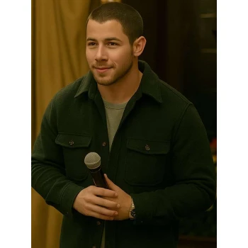 A Very Jonas Christmas Movie Nick Jonas Green Jacket