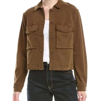 Abby Elliott All Her Fault Brown Jacket