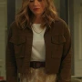 Abby Elliott All Her Fault Brown Jacket