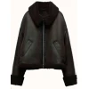Abby Elliott All Her Fault Shearling Leather Jacket