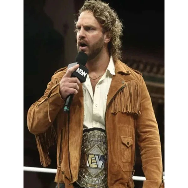 Adam Page Brown Fringe Leather Jacket