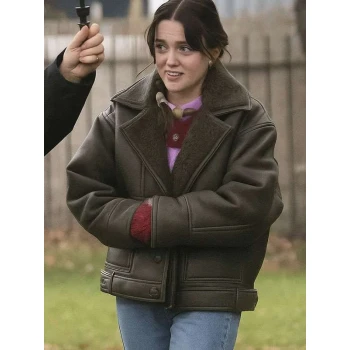 Aimee Lou Wood Daddy Issues S02 Shearling Leather Jacket