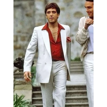 Tony Montana white suit and red shirt Tony Montana white suit and red shirt