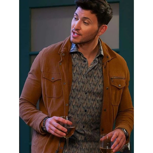 Alexander Kiriakis Days of Our Lives Brown Suede Jacket