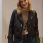 Alexandra Breckenridge My Secret Santa Black Leather Jacket