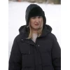 Alexandra Breckenridge My Secret Santa Black Puffer Coat