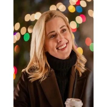 Alexandra Breckenridge My Secret Santa Brown Coat