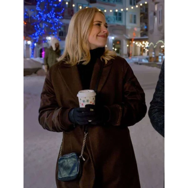 Alexandra Breckenridge My Secret Santa Brown Coat