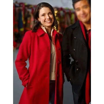 Ali Cobrin The Christmas Spark Red Wool Coat
