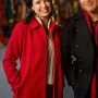 Ali Cobrin The Christmas Spark Red Wool Coat