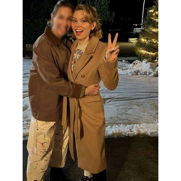 Ali Liebert The Christmas Baby Brown Wool Coat