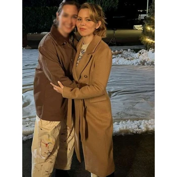 Ali Liebert The Christmas Baby Brown Wool Coat