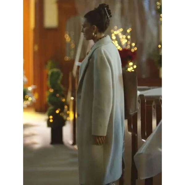 Alicia Josipovic Christmas in Midnight Clear White Coat