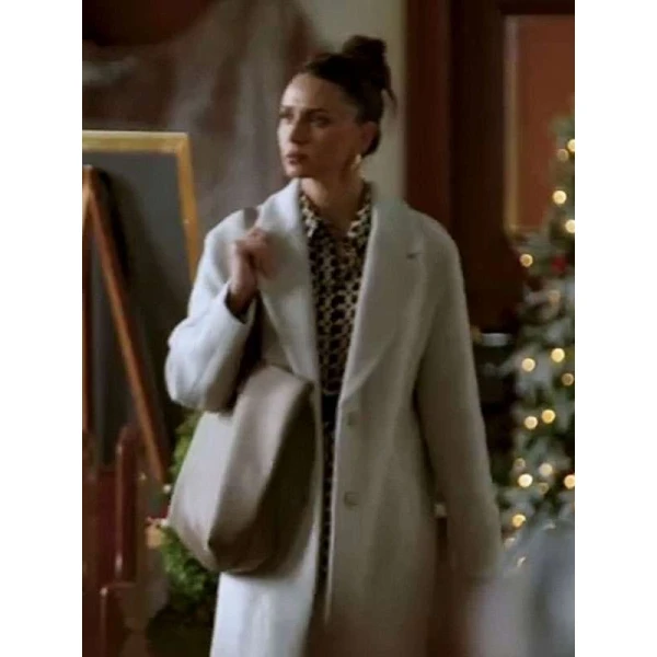 Alicia Josipovic Christmas in Midnight Clear White Coat
