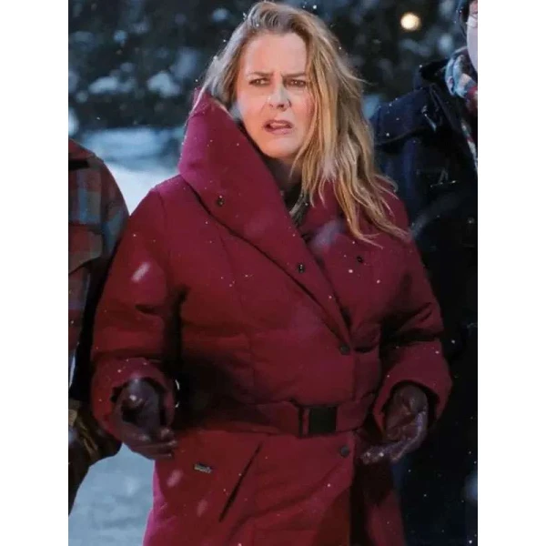 Alicia Silverstone A Merry Little Ex-Mas Hooded Puffer Coat