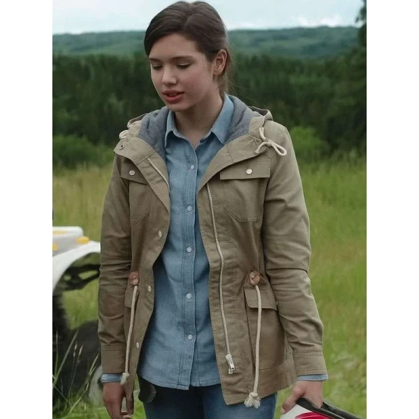 Alisha Newton Heartland Beige Cotton Jacket Alisha Newton Heartland Beige Cotton Jacket