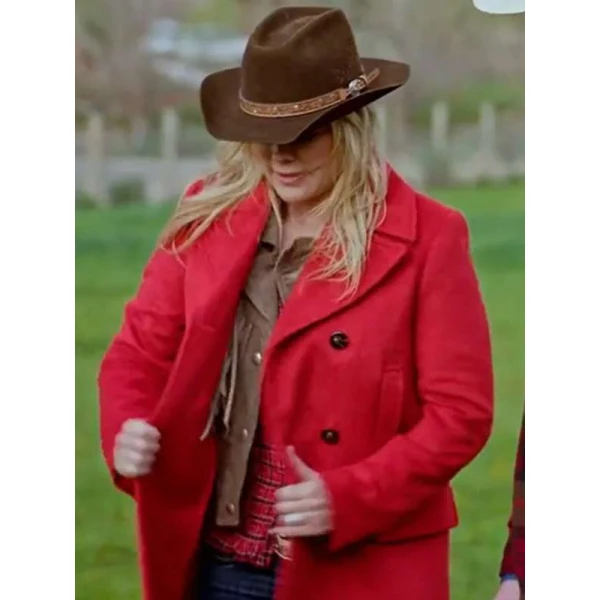 Alison Sweeney Finding Mr. Christmas S02 Red Coat
