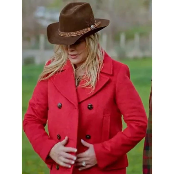 Alison Sweeney Finding Mr. Christmas S02 Red Coat