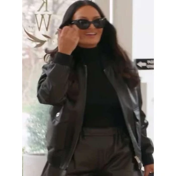 Alison Victoria Sin City Rehab Bomber Leather Jacket