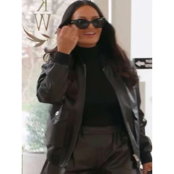 Alison Victoria Sin City Rehab Bomber Leather Jacket