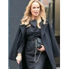Amanda Holden Black Wool Coat