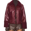 Ambyr Michelle Beyond The Gates Maroon Leather Jacket