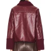 Ambyr Michelle Beyond The Gates Maroon Leather Jacket