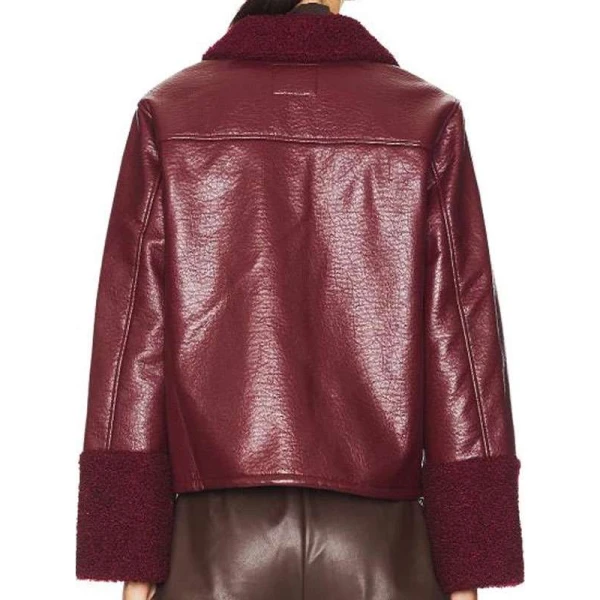 Ambyr Michelle Beyond The Gates Maroon Leather Jacket