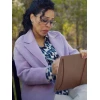 Amirah Vann Doc S01 Purple Wool Coat Amirah Vann Doc S01 Purple Wool Coat