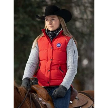 Amy Fleming Heartland Red Puffer Vest Amy Fleming Heartland Red Puffer Vest