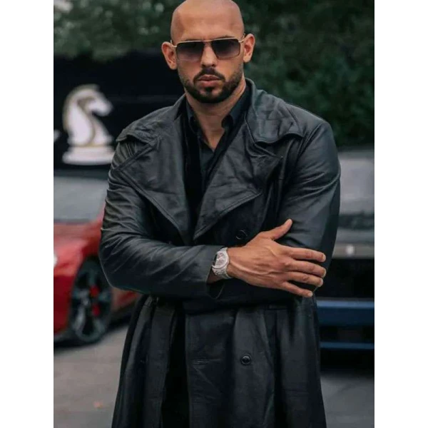 Andrew Tate Black Leather Coat