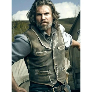 Anson Mount Hell on Wheels Distressed Leather Vest Anson Mount Hell on Wheels Distressed Leather Vest