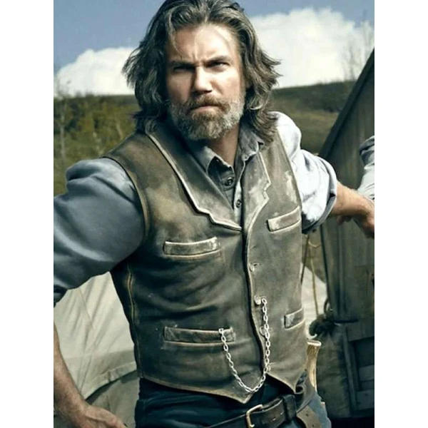 Anson Mount Hell on Wheels Distressed Leather Vest Anson Mount Hell on Wheels Distressed Leather Vest