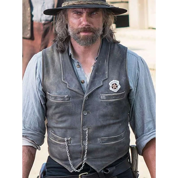Anson Mount Hell on Wheels Distressed Leather Vest Anson Mount Hell on Wheels Distressed Leather Vest