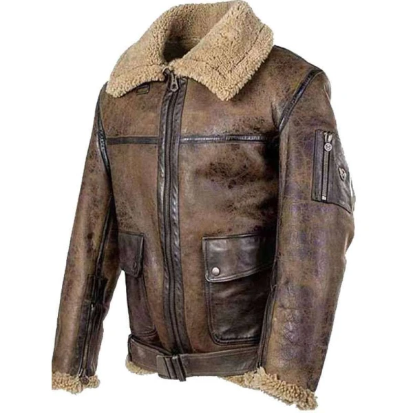 Arnold B3 Brown Leather Aviator Jacket Arnold B3 Brown Leather Aviator Jacket