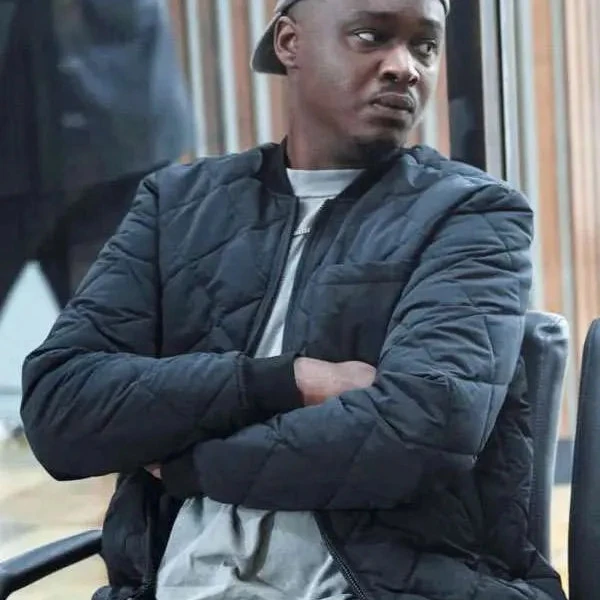 Ashton Sanders Invasion S03 Black Quilted Jacket