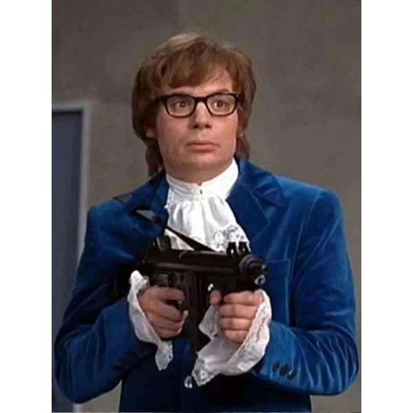 Austin Powers blue suit Halloween outfit