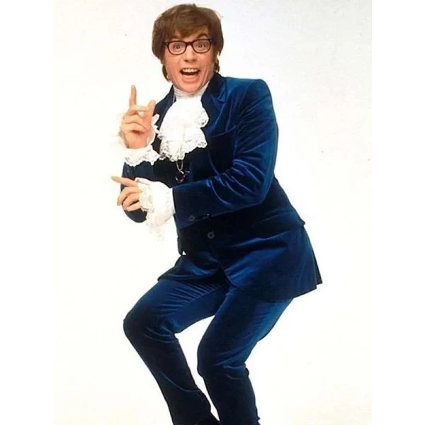 Austin Powers blue suit Halloween outfit