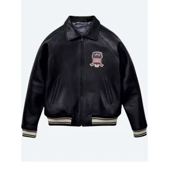 Avirex USA Black Leather Jacket