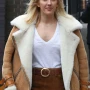 B3 Ellie Goulding Brown Shearling Jacket