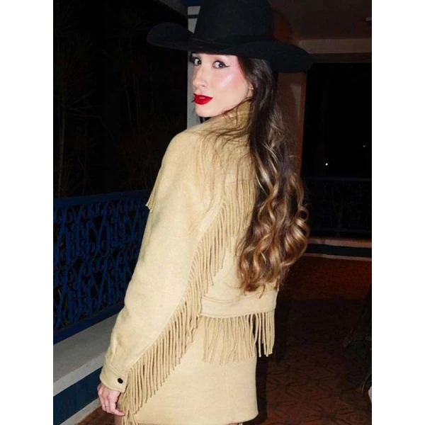 Bárbara Fortunato Guedes Captiva Farm Olímpia Fringe Jacket